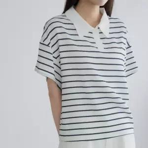 엄마옷 마담4060 [모던베이직] 스트라이프카라반팔티셔츠 -QTE2605001-