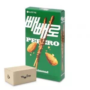 롯데 아몬드 빼빼로 37g (1박스-40개) 어린이간식 초