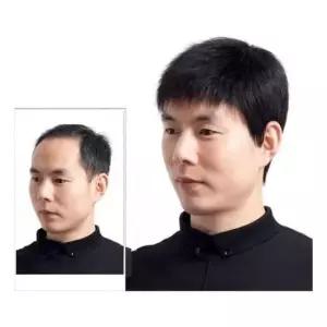 m자가발 키밍 인모 중년 남자 통가발 짧은머리 자연스러운