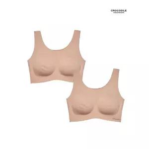 [크로커다일] 소프트 나일론모달 패드일체형 U넥 브라2종 토프베이지 CDWBR5O15_2