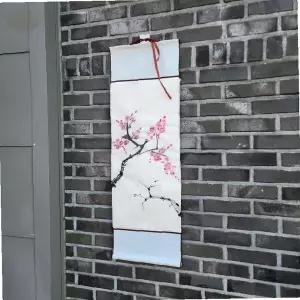 벚꽃 매화 그림 족자 32x95cm 한지 두루마리 인테리어 장식 소품 감성