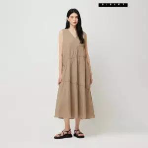 시슬리 줄리엣 셔링 디테일 슬리브리스 원피스 SAOP42531 779046