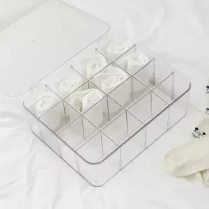 리빙공감 속옷 양말 충전기 정리함 아크릴 덮개 칸막이 수납함 1P
