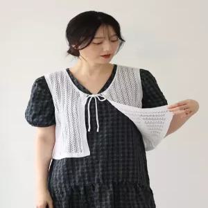 [웬디즈갤러리]스카시 리본 니트 조끼 여름 시스루 레이어드 VKN121
