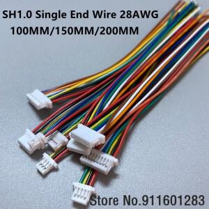 10피스 SH 1.0 피치 와이어 케이블 커넥터 DIY JST 2p 3p 4p 5p 6p 7p 8p 9p 10pin 전자 라인 단일 엔드 28
