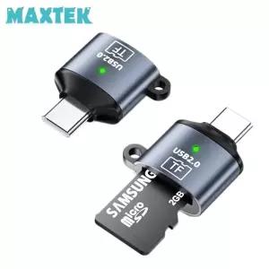 맥스텍 Micro SD 메모리 카드 리더기 USB C타입 마이크로 SD to Type-C TF 젠더 OTG 어댑터 MT996