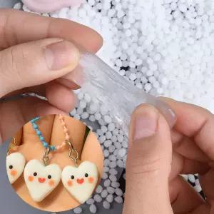 물에 녹는 플라스틱 젤리플라 화이트 키링 만들기 200g 세트
