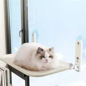 [에이치플러스몰]고양이 창문 해먹 고양이 흡착 해먹 접이식 침대 일광욕 이동 공간