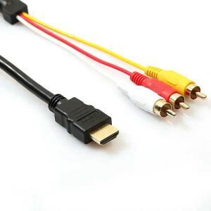 HDMI 호환 3RCA 케이블 1.5m 오디오 비디오 전선 커넥터 어댑터 셋톱박스용 TV용