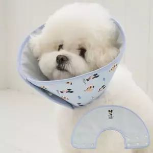 베니즈 고양이 강아지 넥카라 중성화수술 목보호대 디즈니 스카이블루 L 1개 MNS