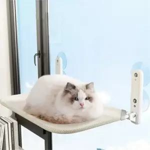 친절한탄씨 고양이 창문 해먹 고양이 흡착 해먹 접이식 강력 침대 일광욕 숨숨 타워 고양이창문해먹