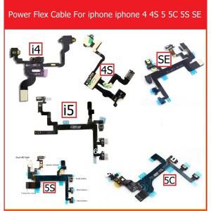 iPhone 4 4S 5 5S 5C SE 용 정품 음소거 및 볼륨 전원 플렉스 케이블 스위치 켜기/끄기 버튼 리본 교체 부품