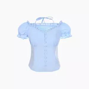 [AK분당점] [에고이스트] [BLUE LABEL] 홀터넥 러플 블라우스 ES2OBL07