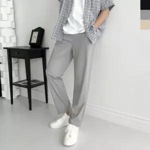 남성 캐주얼 바지 세미정장 팬츠 스트레치 데이트룩 스타일리시 데일리룩 개성있는
