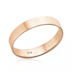 [비앤비골드] 18K 심플링 3.5mm 민자 평반지 NPR28701