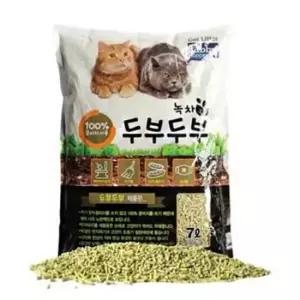 변기에버리는모래 고양이 타비 두부두부 모래 콩비지 녹차 7LX6개