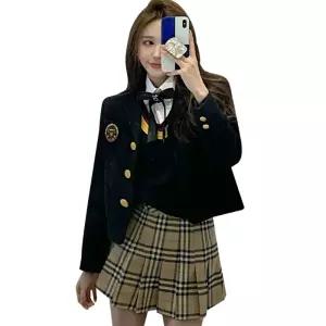 여성교복세트 학생 코스튬 졸업사진 놀이공원 세라복 의상 세트 치마 코스프레