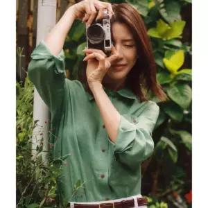 올리비아로렌 컬러풀 린넨 셔츠  VOCNL5M4221