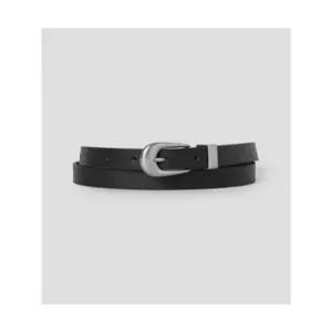 에잇세컨즈  리얼레더  20MM 슬림 웨스턴 벨트  블랙 456182WY15