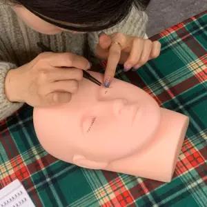 IKWFLA8LJ JPAR 연습용 실리콘 OWJ51212 모형 연장 속눈썹 메이크업 얼굴 마네킹