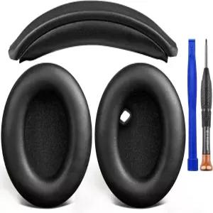 소울윗 이어패드 쿠션 헤드밴드 소니 WH-1000XM4 WH1000XM4 오버이어 헤드폰용 교체 키트 헤드스트랩 및