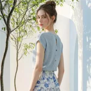 [인베스트] 백 트임 스카시 린넨 니트_INI6M3KT2311