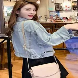 하프코트 크롭 자켓 핸드메이드코트 여성코트 코트 트렌치코트 데님