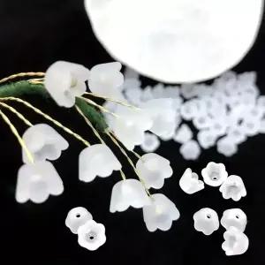 100pcs 아크릴 비즈 튤립 꽃 은방울꽃 패션 DIY 팔찌 목걸이 쥬얼리 공예 용품 만들기