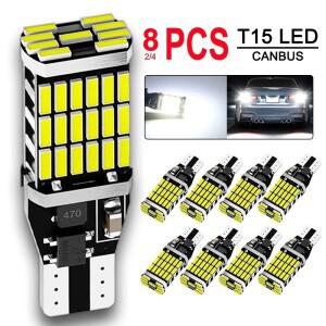 2/4/8 PCS CANBUS 921 T15 W16W LED 전구 12V 24V 4014-45SMD 6500K 흰색 슈퍼 밝은 자동차 꼬리 역방향 주