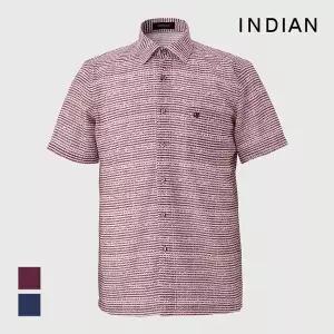 [인디안] [INDIAN] 변형 프린트 스트라이프 반팔 티셔츠_MITNSXM3201