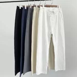 남성 밴딩바지 린넨 마 여름 슬랙스 팬츠