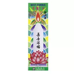 선향연꽃 1호 6P -TJ/양초/초/불교양초/향초/캔들/촛불/연꽃양초/불교초/연꽃