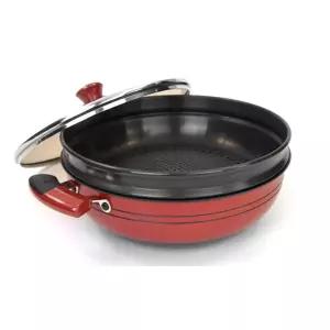 국내산 키친아트 게르마늄 2단찜기28cm 범랑코팅 냄비 [BHO47118]