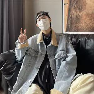 남성 캐주얼 오버핏 골덴 데님 자켓 [BTB46983]