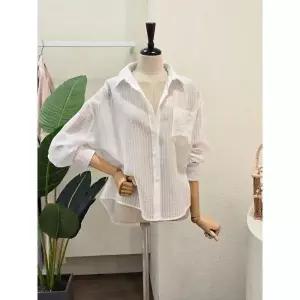 포커스 25FM5D9BL5173썸머 세로 스트라이프 셔츠 1328734