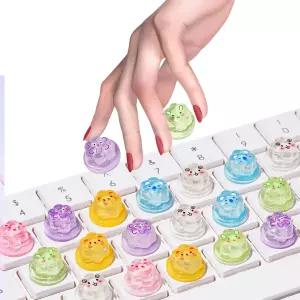 하이업고 긴 손톱용 키보드 스티커를 올렸습니다 - 노트북 PC 컴퓨터 데스크톱(퍼딩 모양)에서 타이핑 및