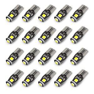 KAFEK 20x T10 웨지 194 168 2825 W5W LED 전구, 슈퍼 브라이트 3-3030 칩셋, CAN-버스 오류 없음, 실내 조명, 번호판 돔 맵 도어 제공 파크 제논 화이트