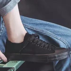 친절한탄씨 올블랙 스니커즈 검정운동화 패션 신발 단화 로우탑 캐주얼 슈즈 편한 남여공용운동화