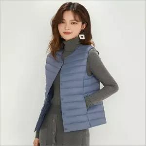 여성용 6컬러 오리털 경량 패딩조끼 겨울 이너 베스트