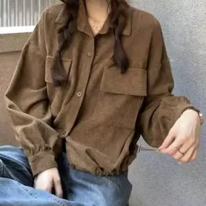 골덴셔츠 여성 골덴 카라 재킷 1P 셔츠겸용 간절기 아우터 외투