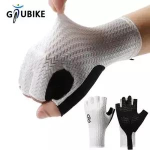 GTUBIKE 여름 통기성 반 손가락 사이클링 장갑 초경량 도로 자전거 미끄럼 방지 실리콘 패드 냉각 스포츠