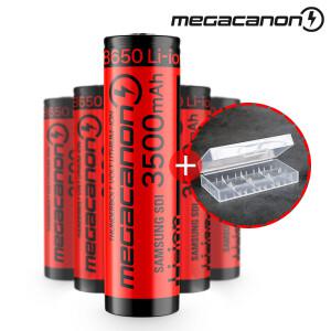 메가캐논 18650 배터리 리튬 이온 충전지 배터리 3500mAh-볼록