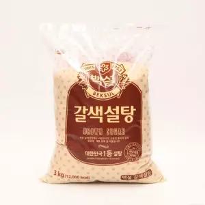 감리로운 단맛 백설 황설탕 3kg/노란/설탕/설탕3/갈색/설탕3KG3개/대용량