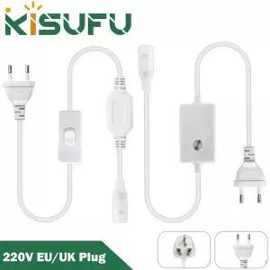 220V 230V COB LED 스트립 EU/UK 전원 플러그 스위치/디머 10MM 폭 라이트용