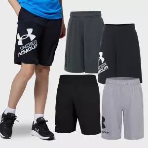 언더아머 UNDERARMOUR 보이즈 프로토타입 2.0코튼 빅로고 쇼츠 반바지 6종 택일1361817 512576