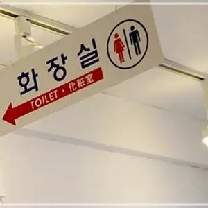 IKW066684 남녀화장실 화장실표시 토일렛 양면사용 부착판 천정걸이 부착고리포함 낚시줄 표시판 안내판