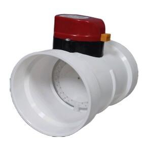 전동 댐퍼 ABS 전기 PVC 파이프 풍량 제어 밸브 75mm 110mm 원형 공기