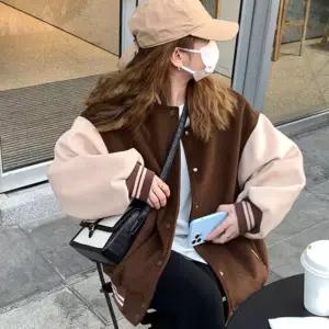 베이직 여성 야구 점퍼 기모 야구잠바 루즈핏 자켓 [BFE96418]