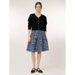 GANNI Tapestry Denim Knee Length Skirt - Blue 1384562