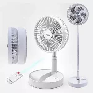 선풍기 접이식 리모컨 KC 10인치 무선 폴더형 저소음 대용량배터리 높이조절